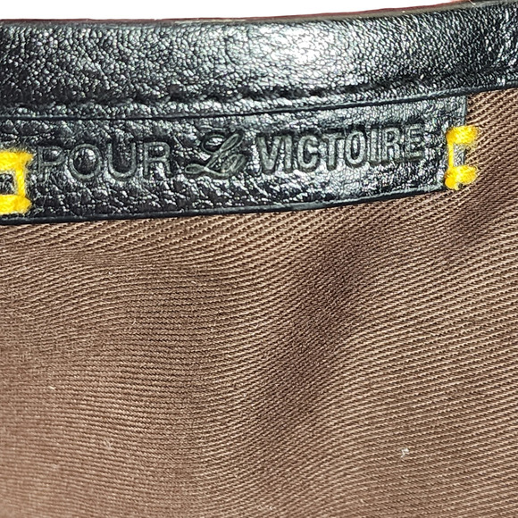 Pour La Victoire Maison Croc Embossed Tote Bag Brick Red Black Suede Leather - Picture 3 of 16